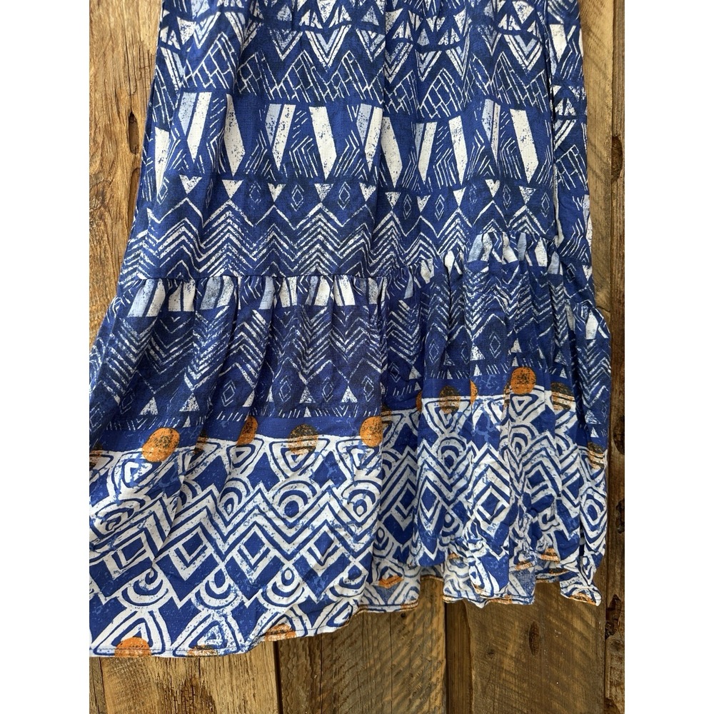 NWT M Coastal Maritime Boho Lagenlook Balloon Sleeves Western Cottage Nautical - Picture 5 of 10